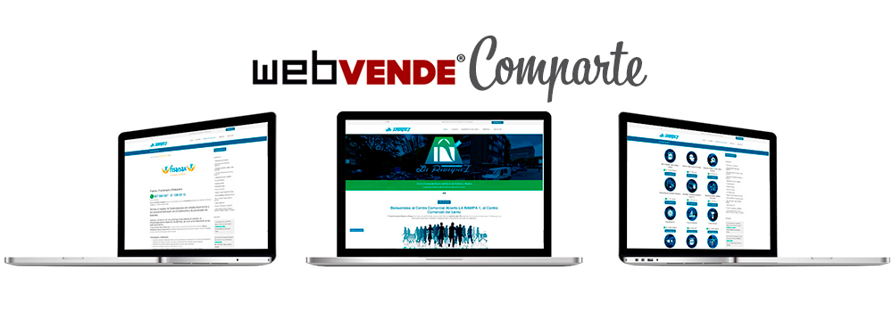 En WEBVENDE® queremos presentaros nuestro nuevo servicio WEBVENDE® COMPARTE destinado a Comercios, Asociaciones de comerciantes y C. Comerciales.